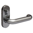 KU Case, Privacy Lock, Oval Cover, Chrome Plated