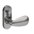 KU Case, Privacy Lock, Oval Cover, Chrome Plated