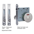 Clear Cut Hook Lock, Top Lock, BS51, Round Rose
