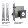 Clear Cut Hook Lock, Dead Bolt Lock, BS51, Square Rose